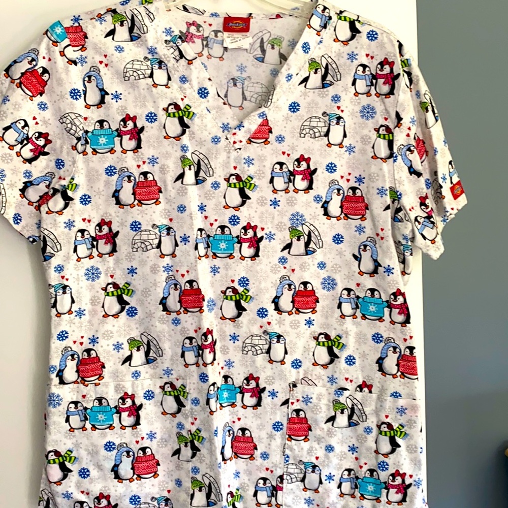 Penguin scrub top